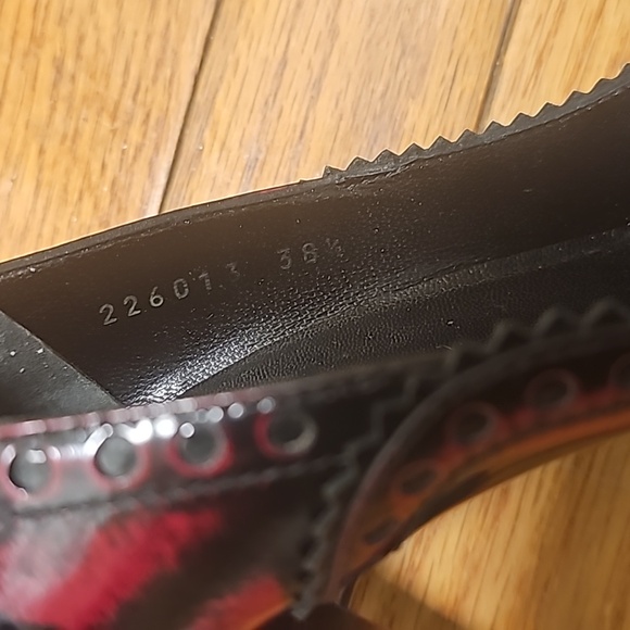 Gucci Two Tone Brogue Leather Platform Pumps 38.5 - Picture 13 of 16